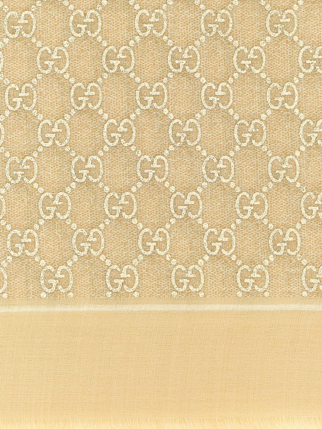 Gucci Neck Scarf Woman Beige GUCCI