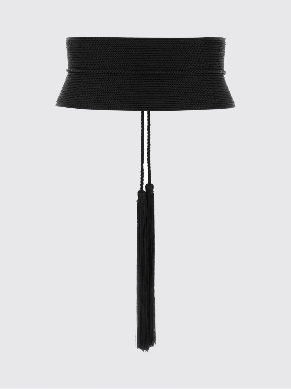 AlaiA Women Wide Bustier Belt Alaia In Viscose And Leather With Tassel Tie-Closure ALAIA