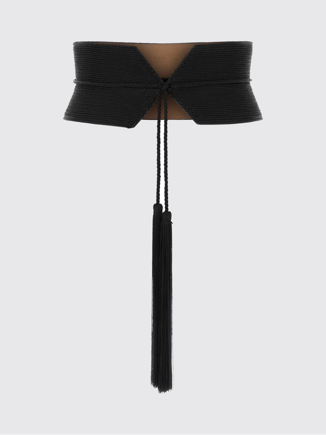 AlaiA Women Wide Bustier Belt Alaia In Viscose And Leather With Tassel Tie-Closure ALAIA