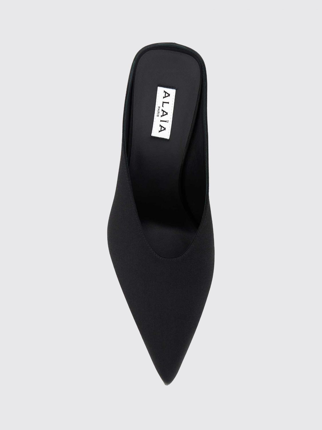 Alai�A Women Satin Wedge Mules Alaia With Mid Heel And Almond Toe ALAIA