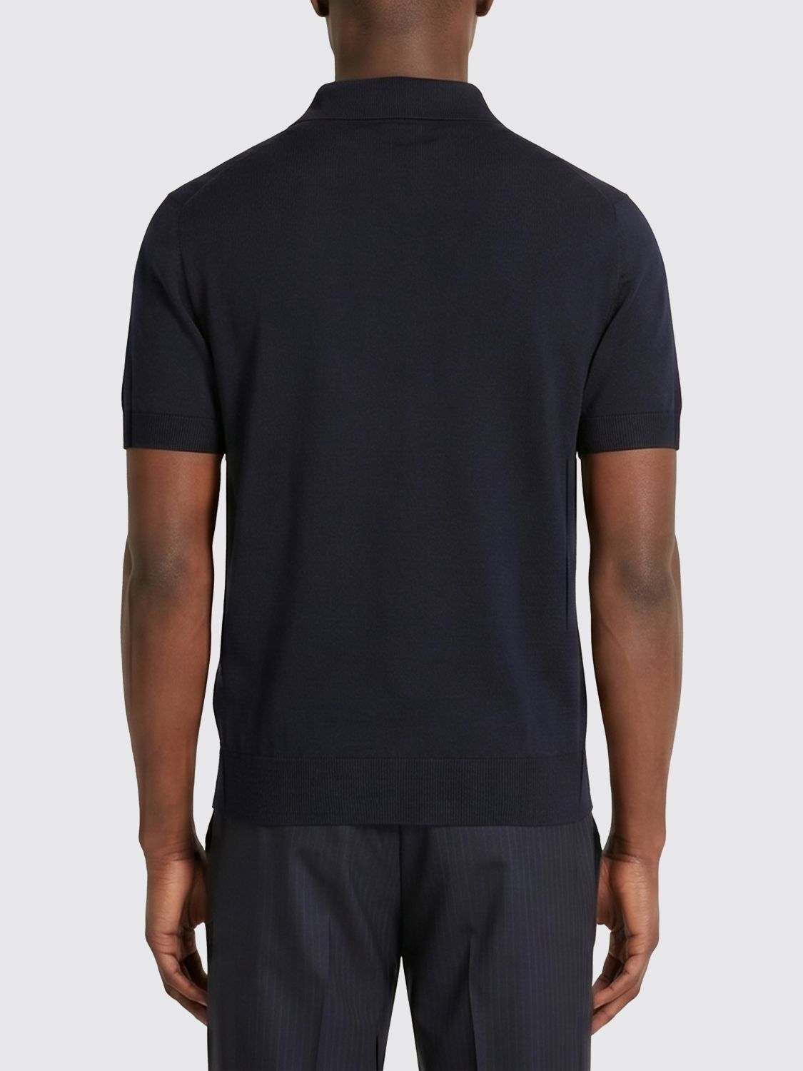Zegna Polo Shirt Men Blue ZEGNA