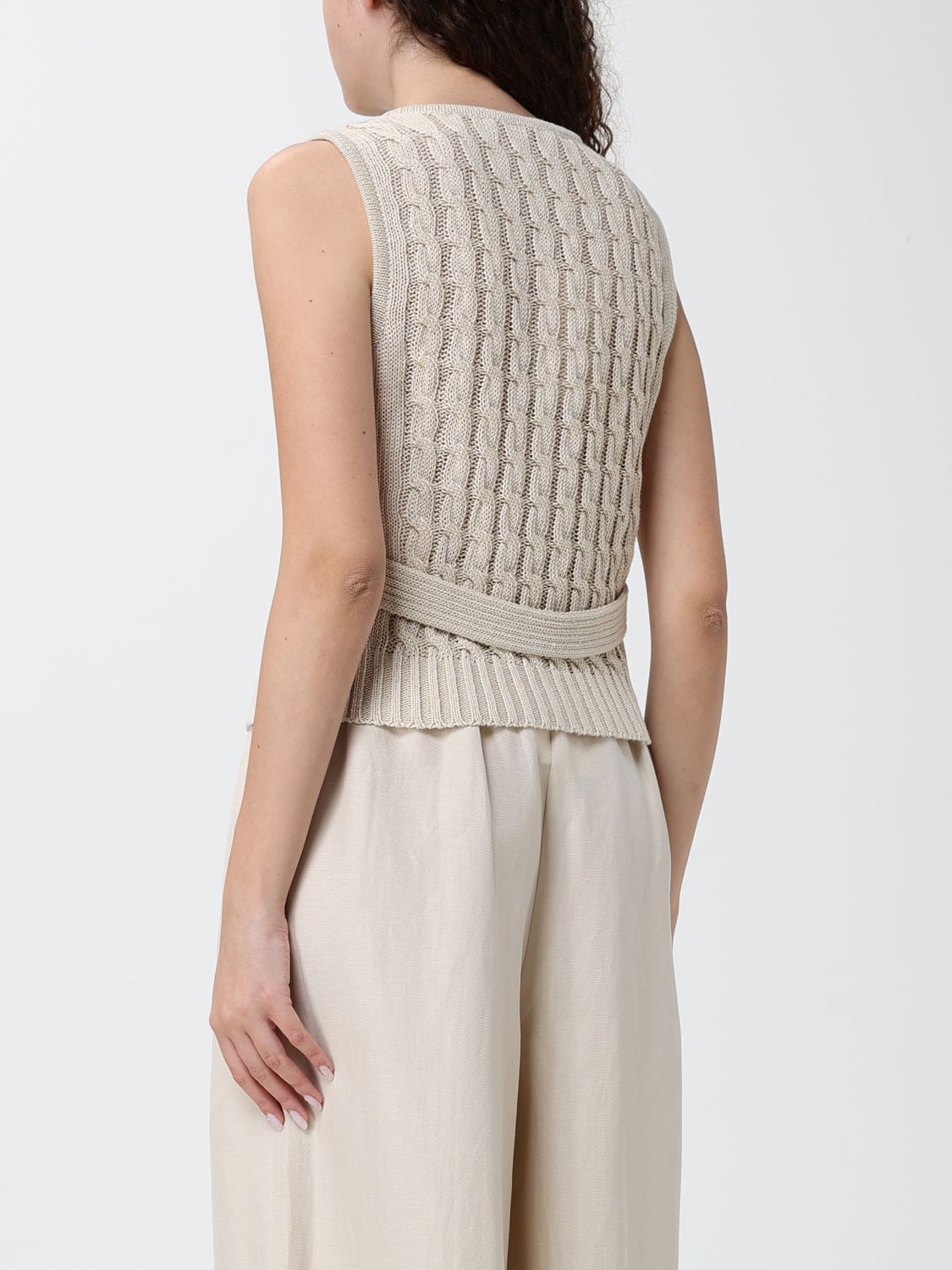 Max Mara Waistcoat Woman Beige MAX MARA