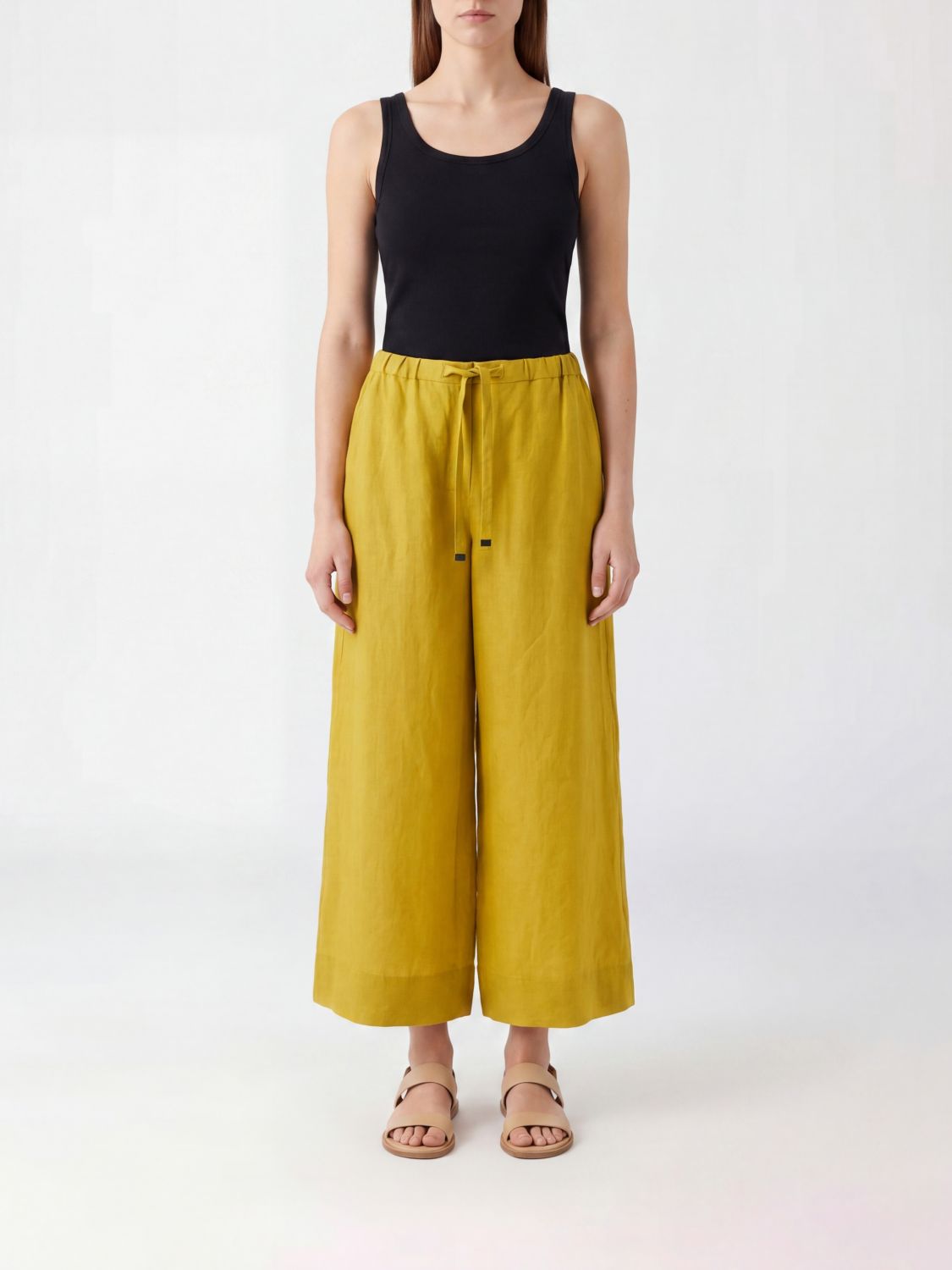Max Mara Pants Woman Yellow MAX MARA