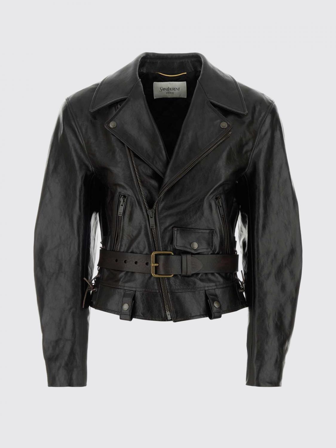 Saint Laurent Jacket Woman Brown SAINT LAURENT