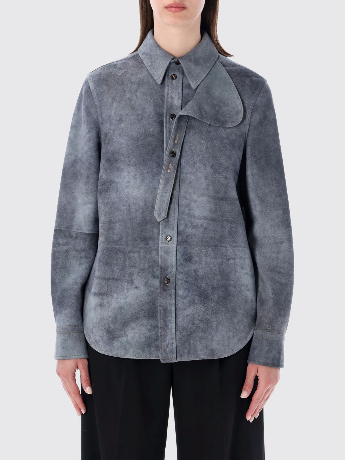 Bottega Veneta Shirt Woman Blue BOTTEGA VENETA
