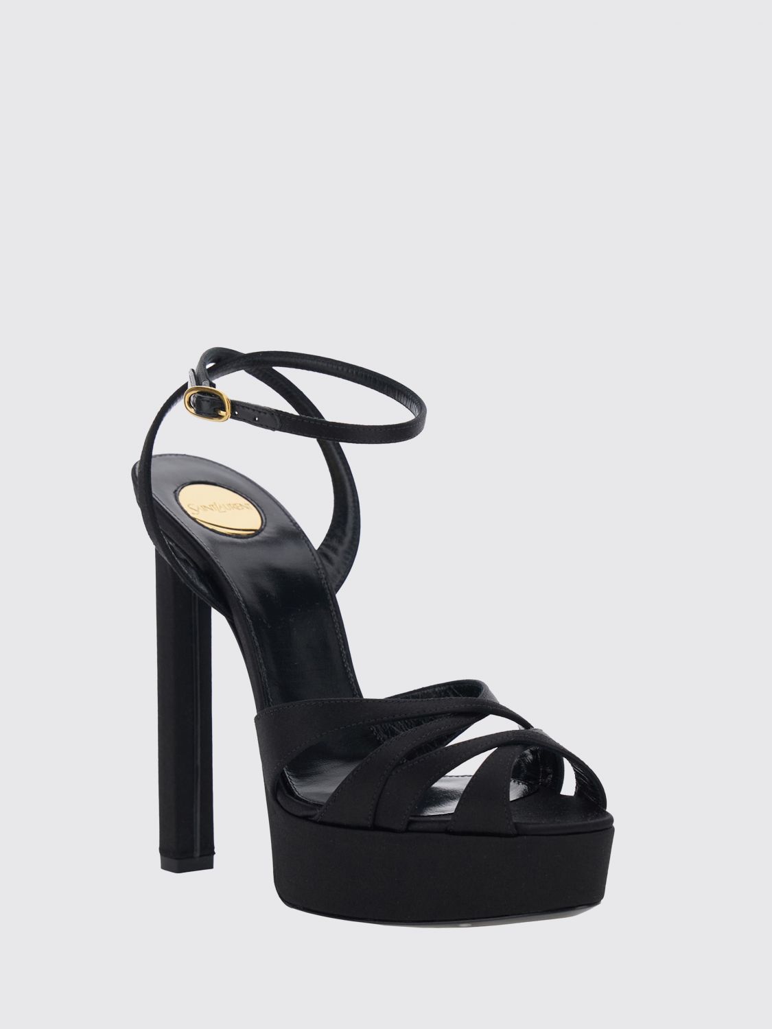 Saint Laurent Heeled Sandal Woman Black SAINT LAURENT