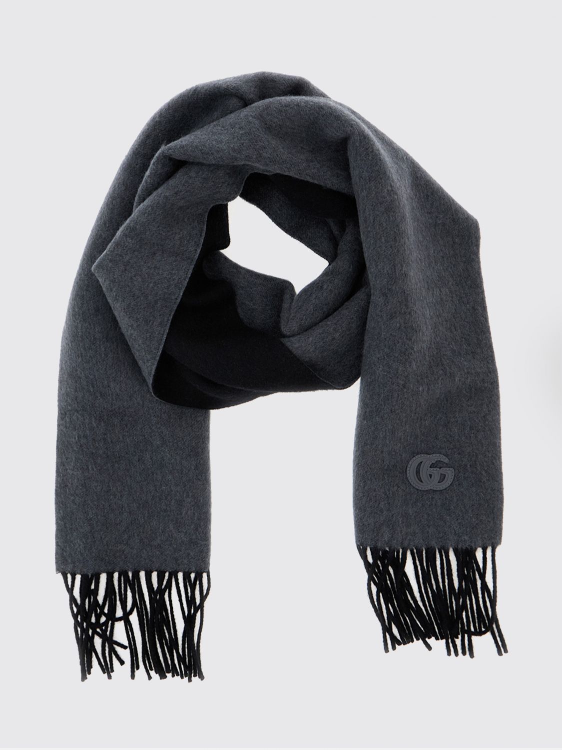 Gucci Scarf Men Grey GUCCI