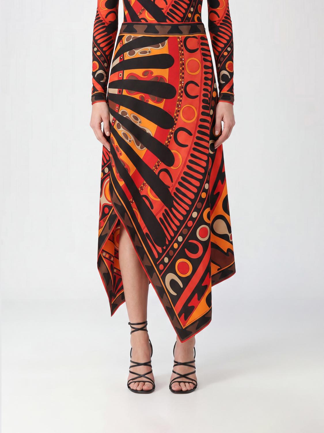 Pucci Skirt Woman Orange PUCCI