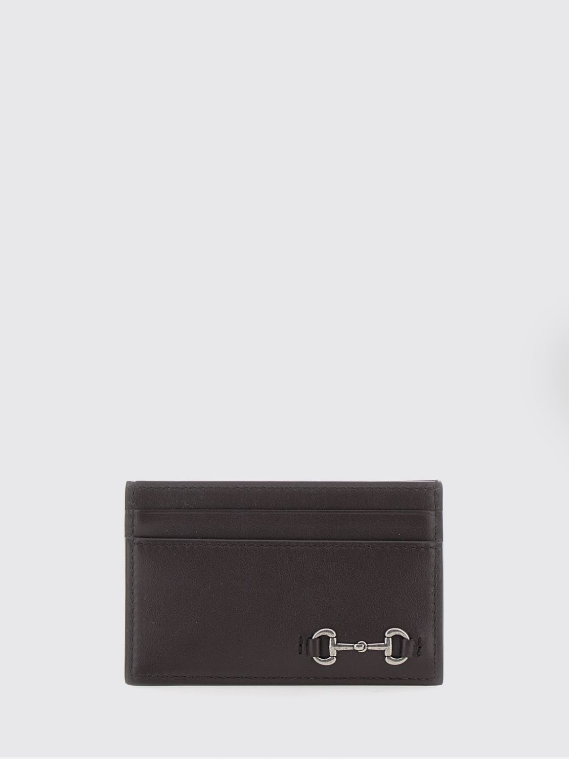 Gucci Flat Smooth Leather Card Holder With Horsebit Detail GUCCI