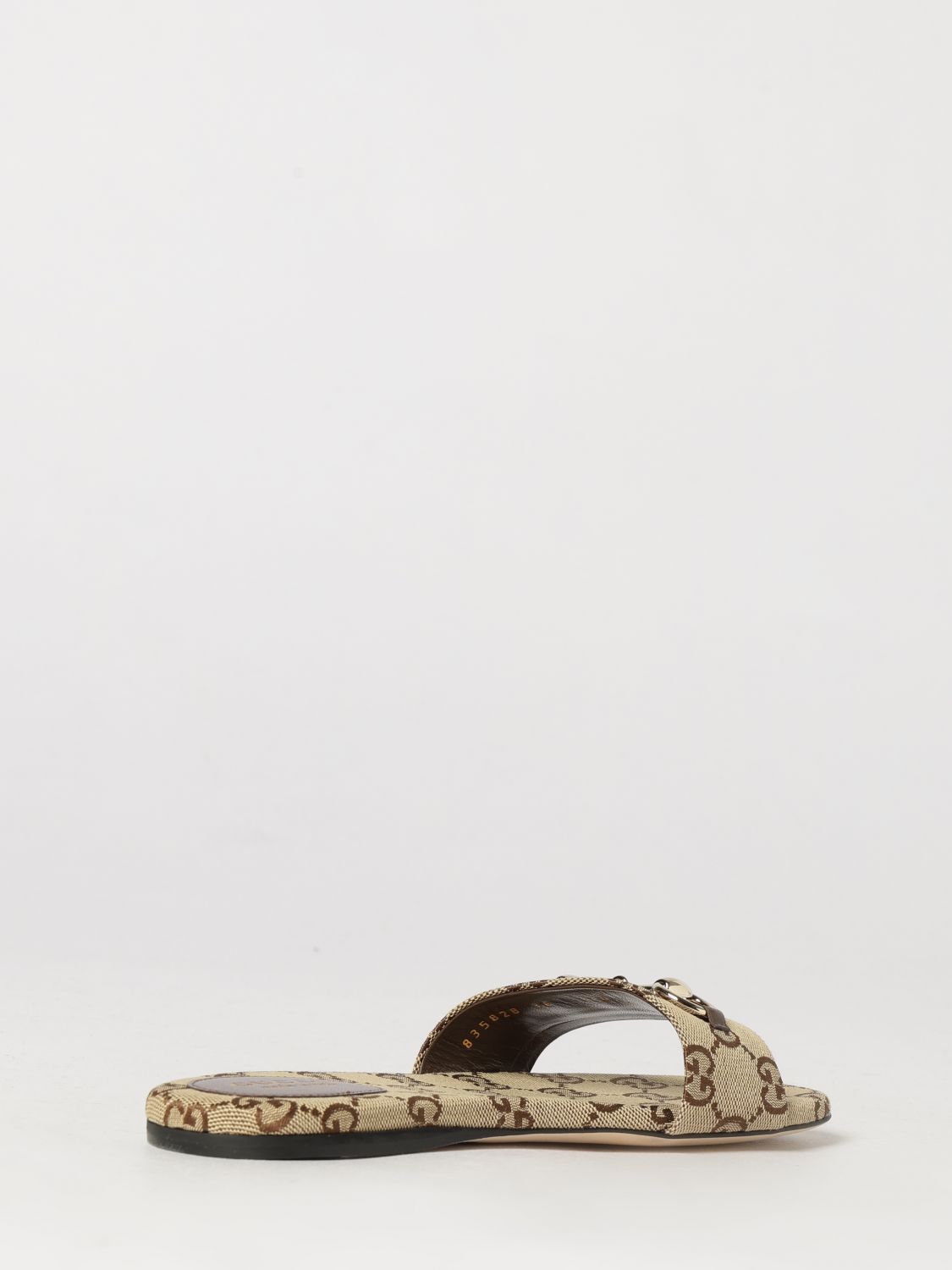 Gucci Gg Jacquard Fabric Mule Sandals With Horsebit Detail GUCCI