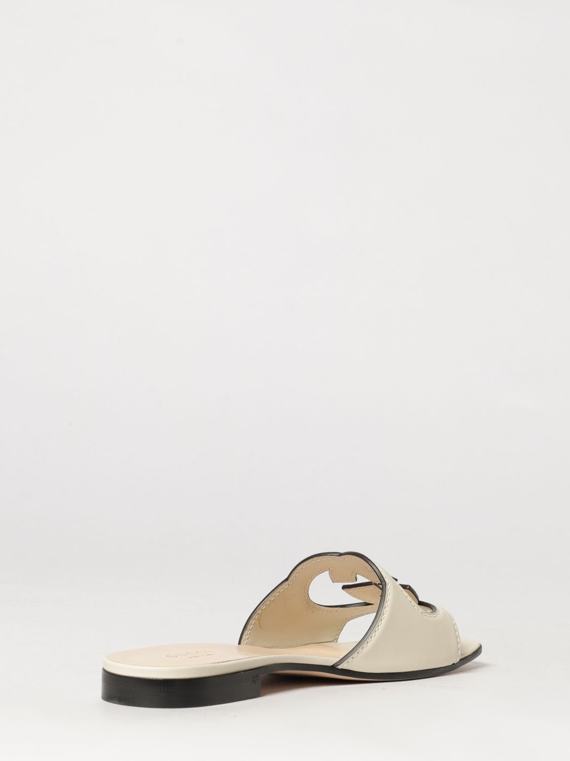 Gucci Smooth Leather Mules With Gg Monogram And Square Toe GUCCI