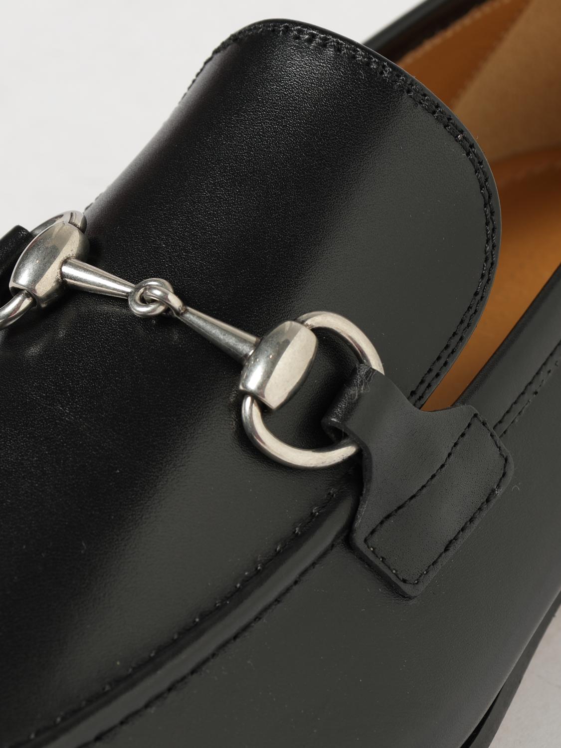 Gucci Men Gucci Jordaan Smooth Leather Loafers With Horsebit Detail GUCCI