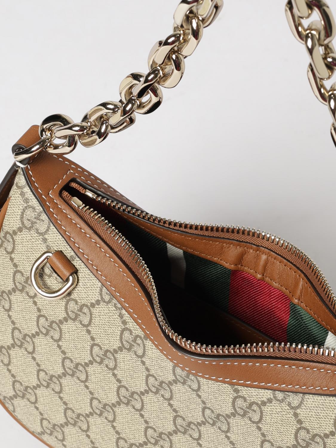 Gucci Women Gucci Small Gg Emblem Striped Gg Supreme Shoulder Bag GUCCI