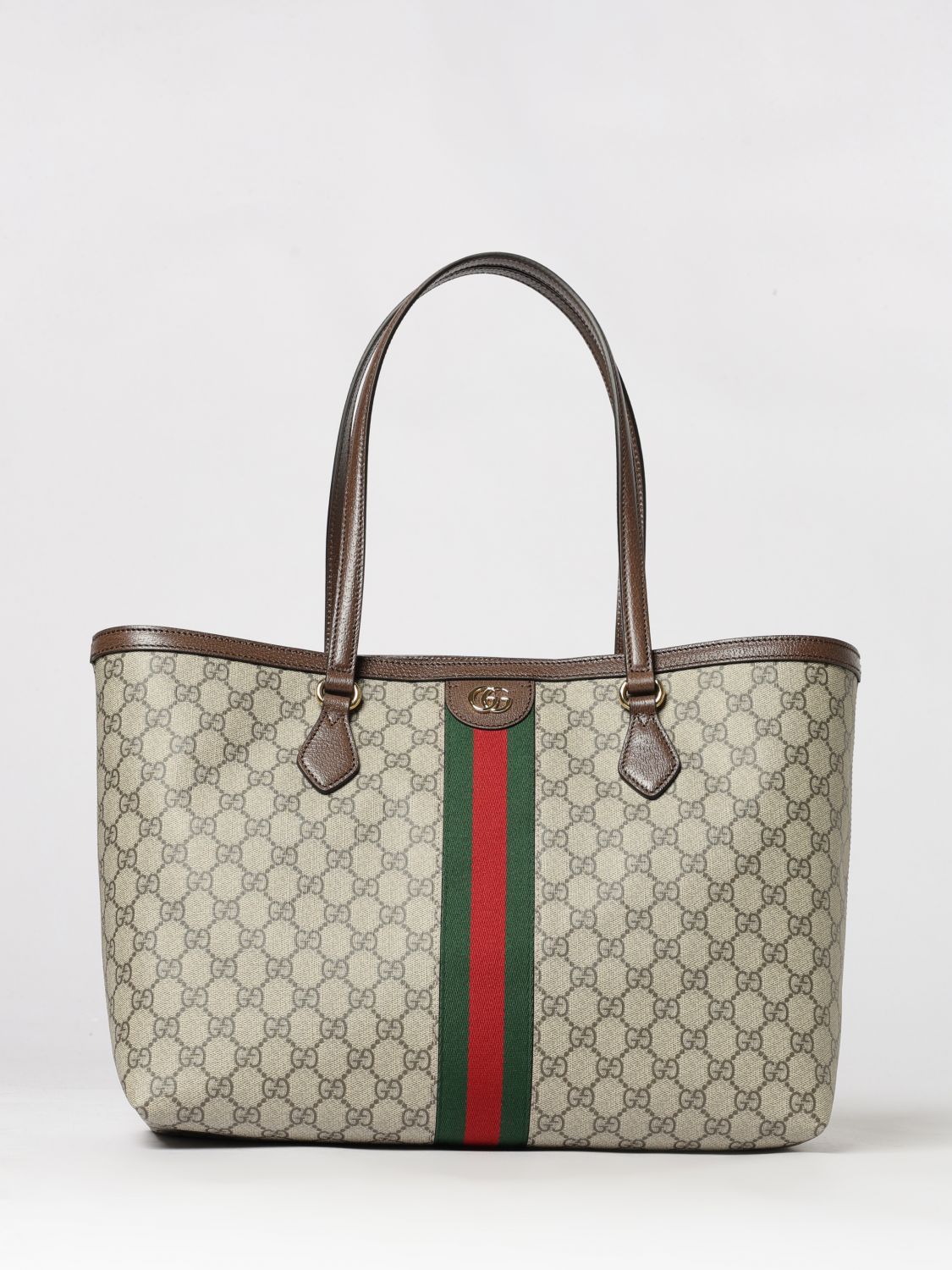 Gucci Women Gucci Ophidia Gg Supreme Shoulder Bag With Web Stripe GUCCI