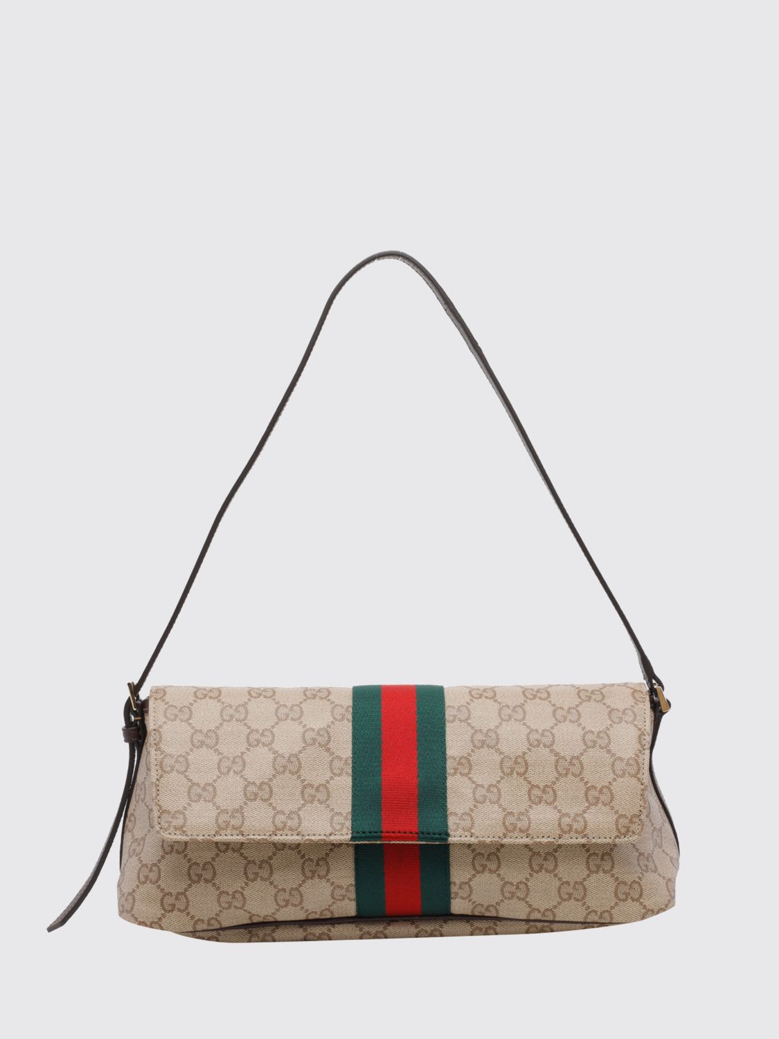 Gucci Women Gucci Madison Monogram Jacquard Shoulder Bag With Web Stripe GUCCI
