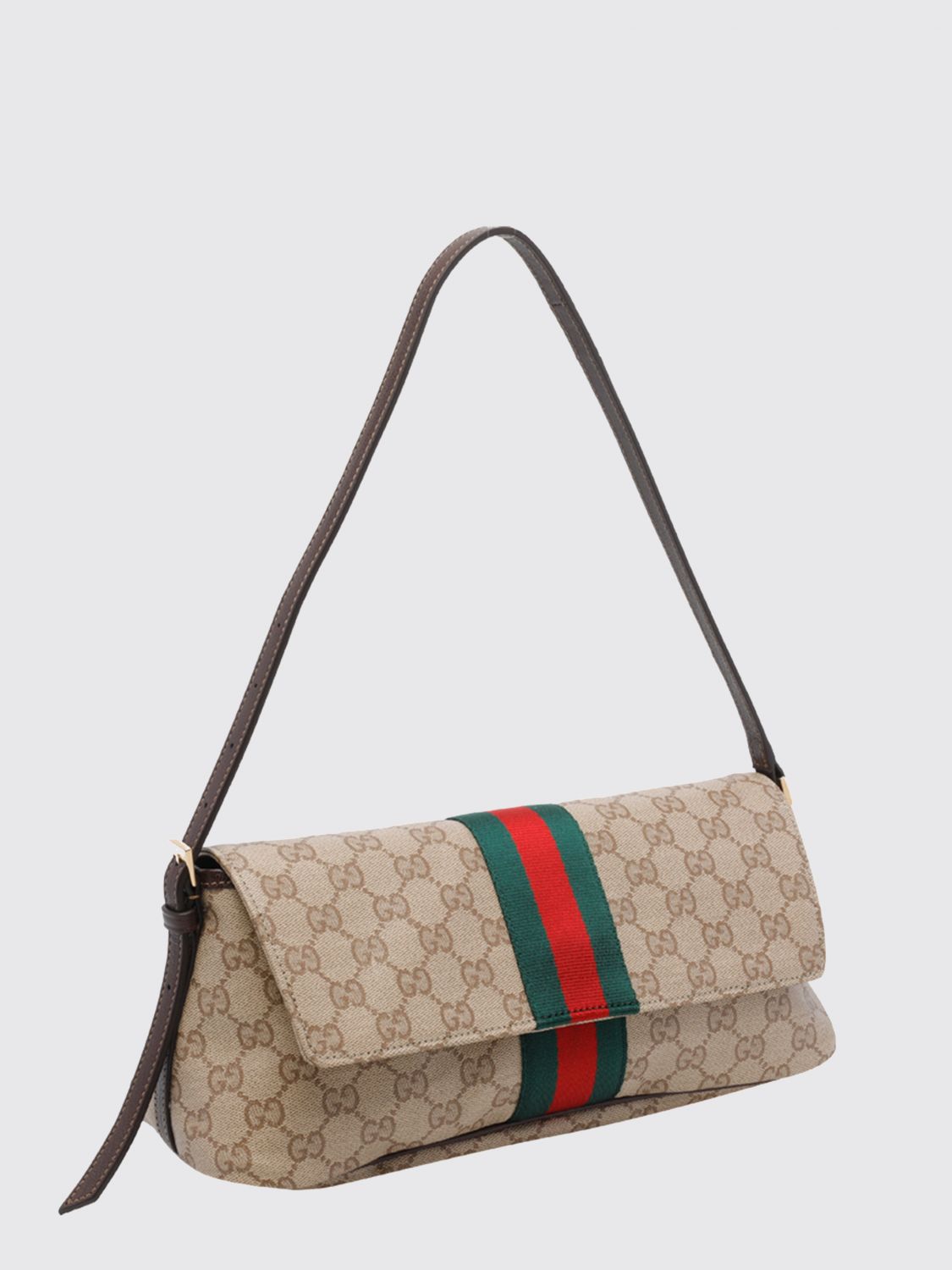 Gucci Women Gucci Madison Monogram Jacquard Shoulder Bag With Web Stripe GUCCI