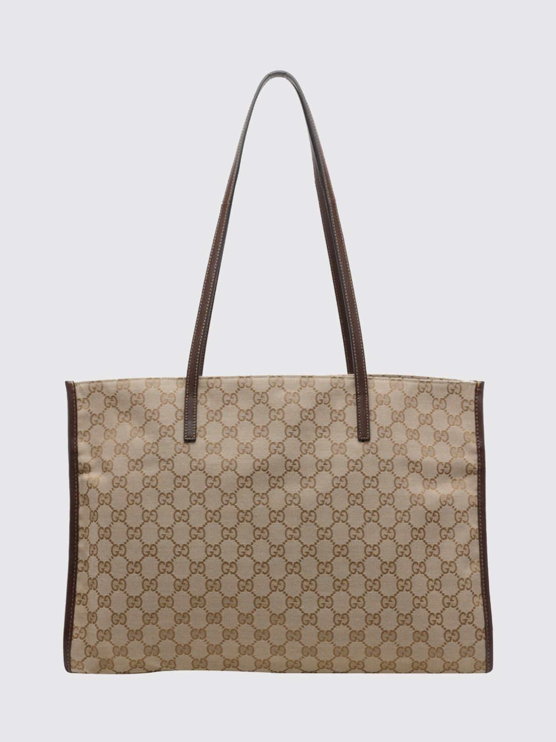 Gucci Women Gucci Londra Monogram Jacquard Shoulder Bag With Double Leather Handle GUCCI