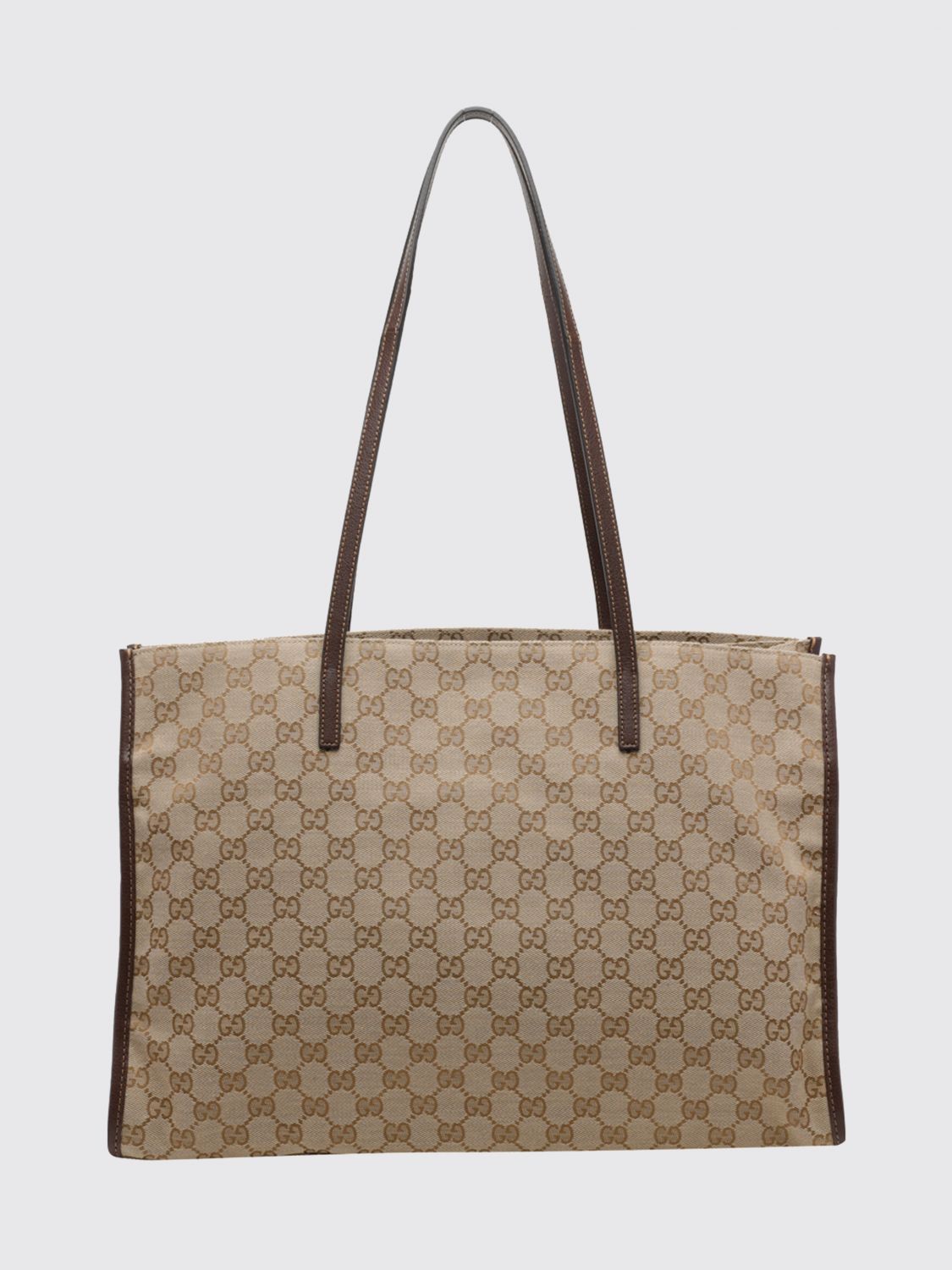 Gucci Women Gucci Londra Monogram Jacquard Shoulder Bag With Double Leather Handle GUCCI