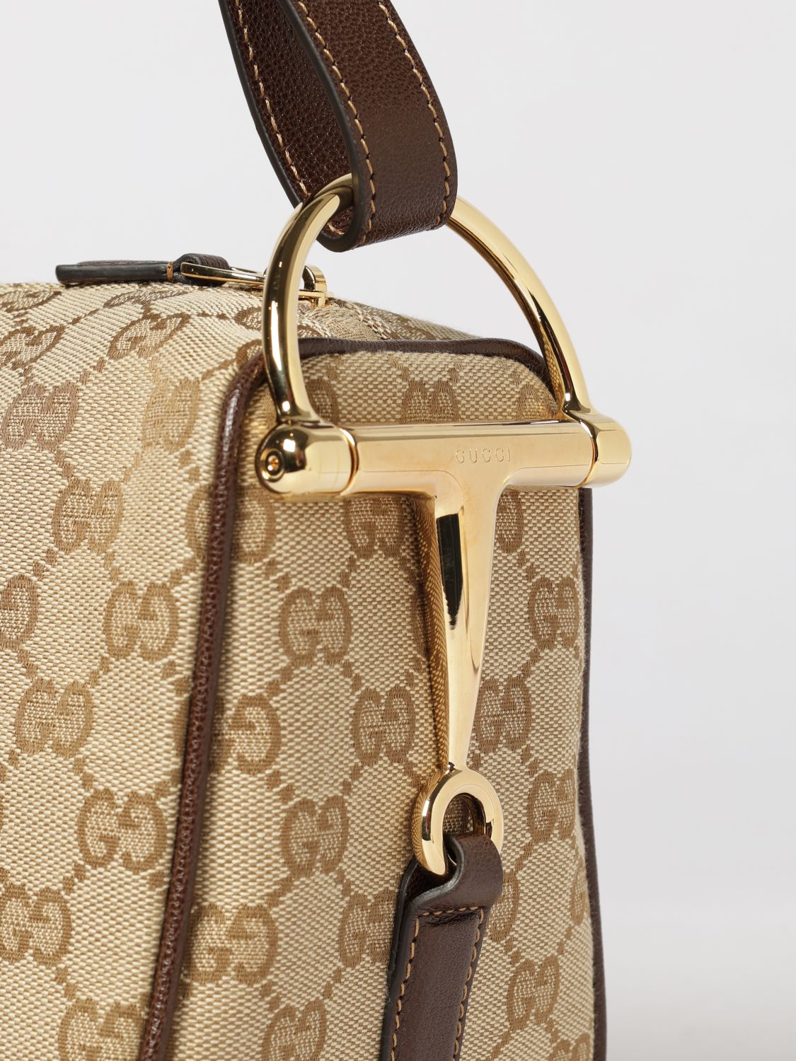 Gucci Women Gucci Medium Half Horsebit Gg Monogram Jacquard Shoulder Bag GUCCI