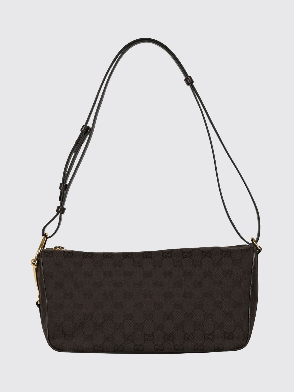 Gucci Women Gucci Medium Half Horsebit Gg Monogram Jacquard Shoulder Bag GUCCI