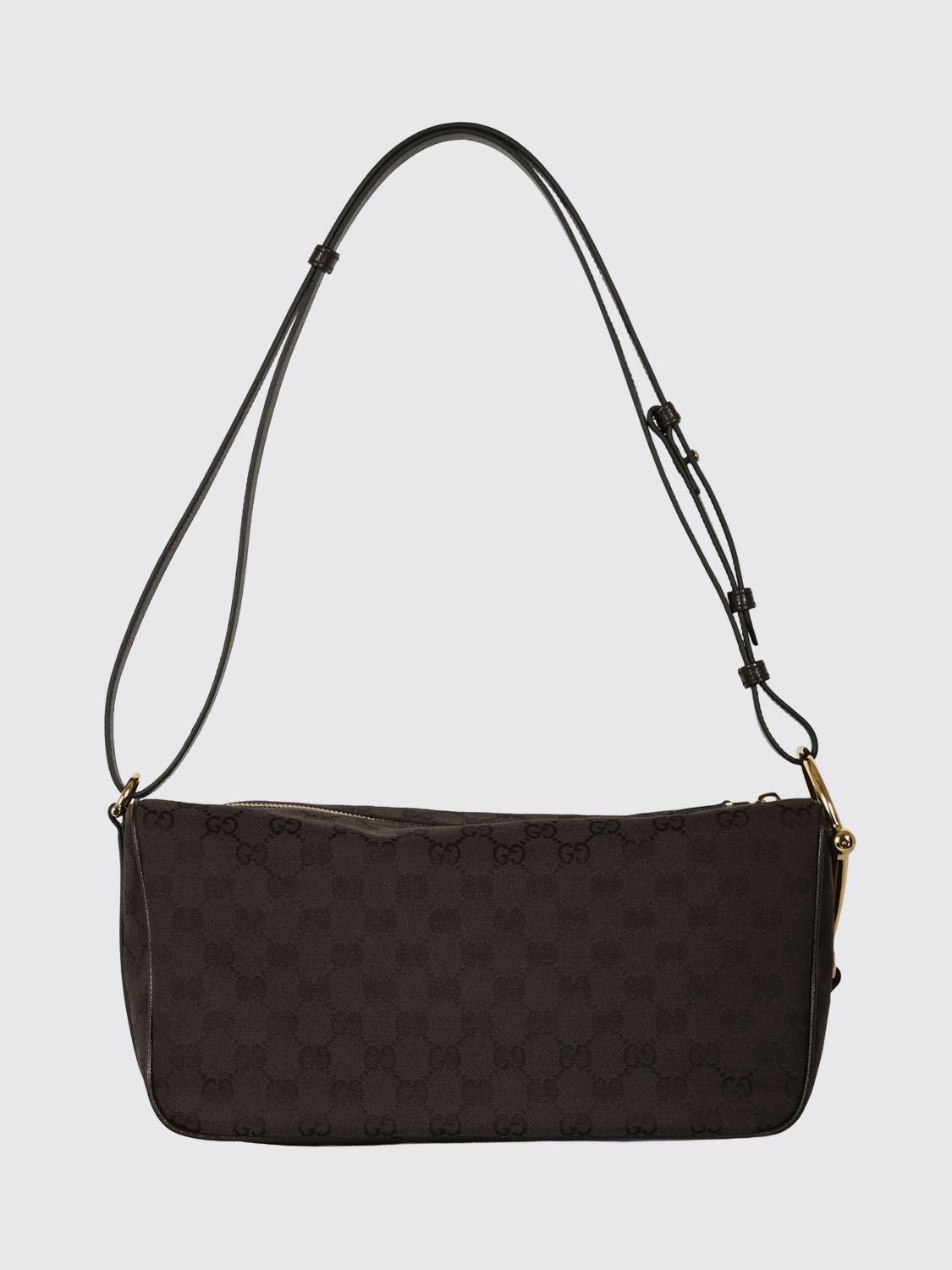 Gucci Women Gucci Medium Half Horsebit Gg Monogram Jacquard Shoulder Bag GUCCI