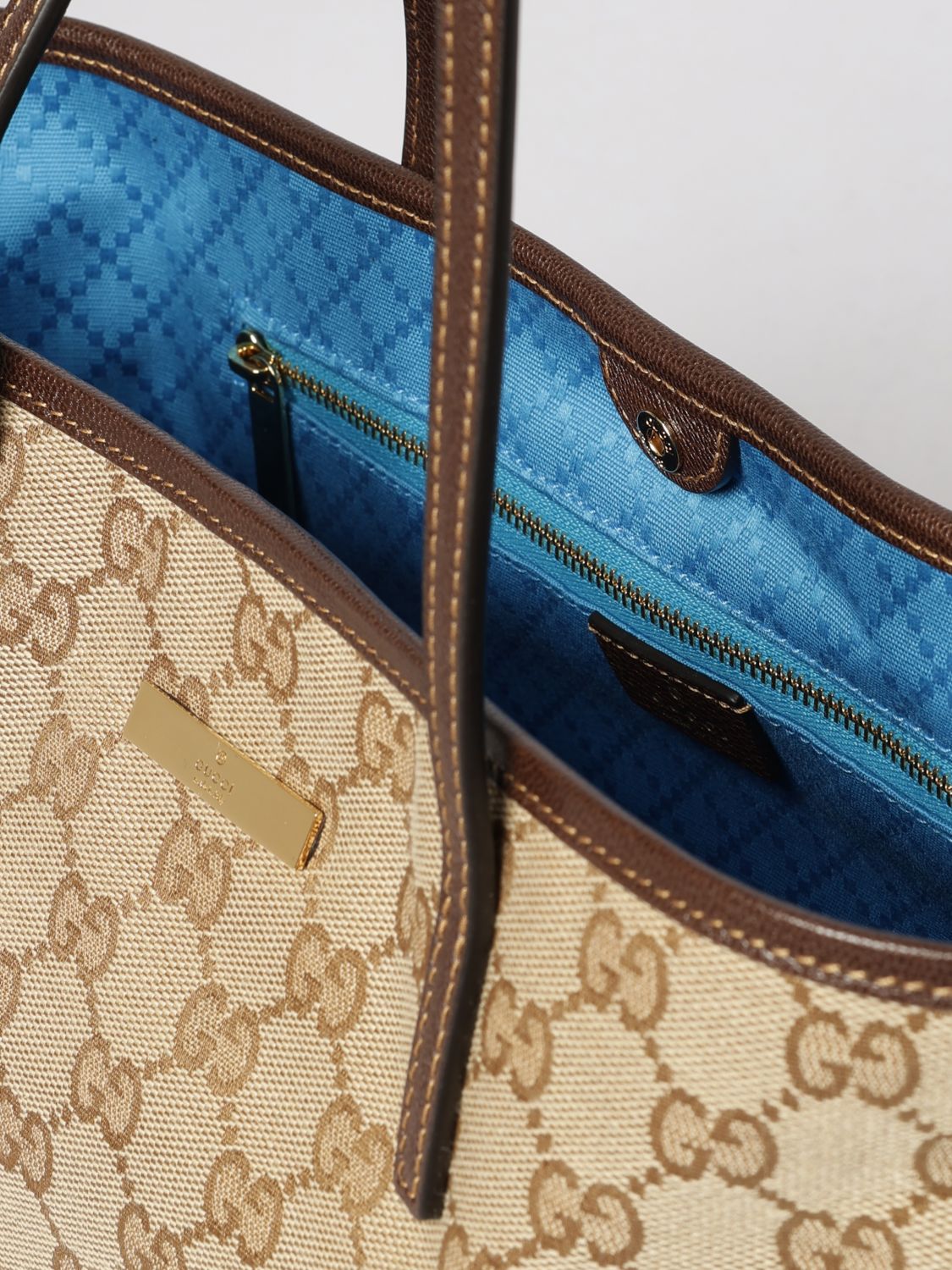 Gucci Women Gucci Tribeca Gg Monogram Jacquard Fabric Shoulder Bag With Double Handles GUCCI