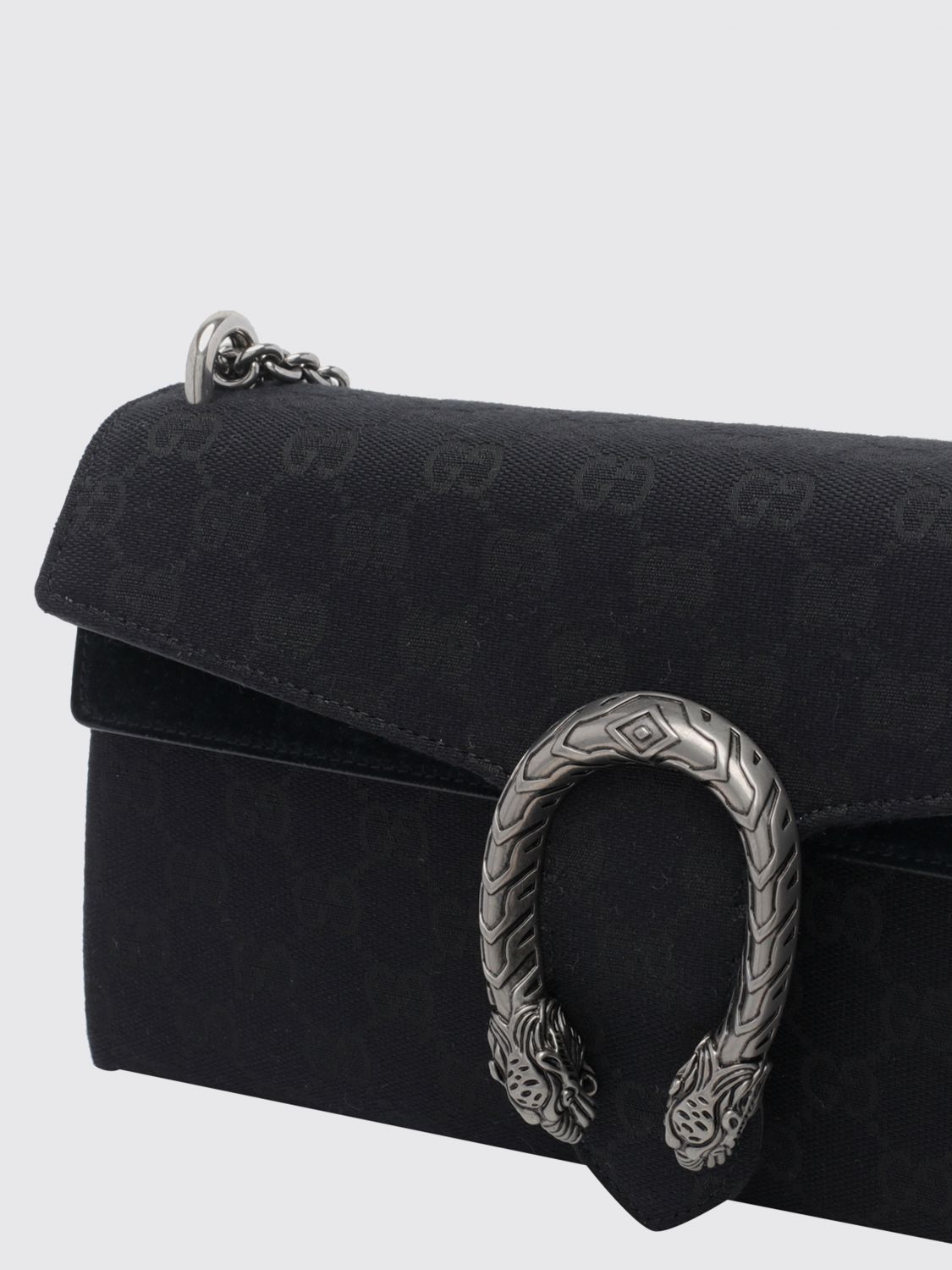 Gucci Women Gucci Dionysus Monogram Fabric And Leather Shoulder Bag With Chain Strap GUCCI