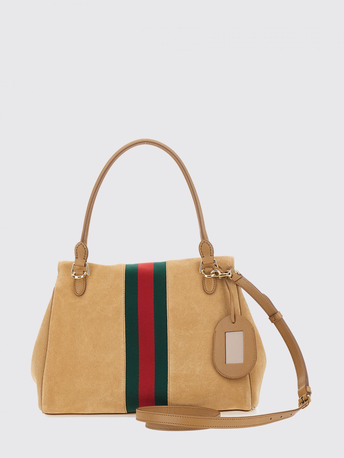 Gucci Women Gucci Paparazzo Suede Shoulder Bag With Horsebit Detail And Web Stripe GUCCI