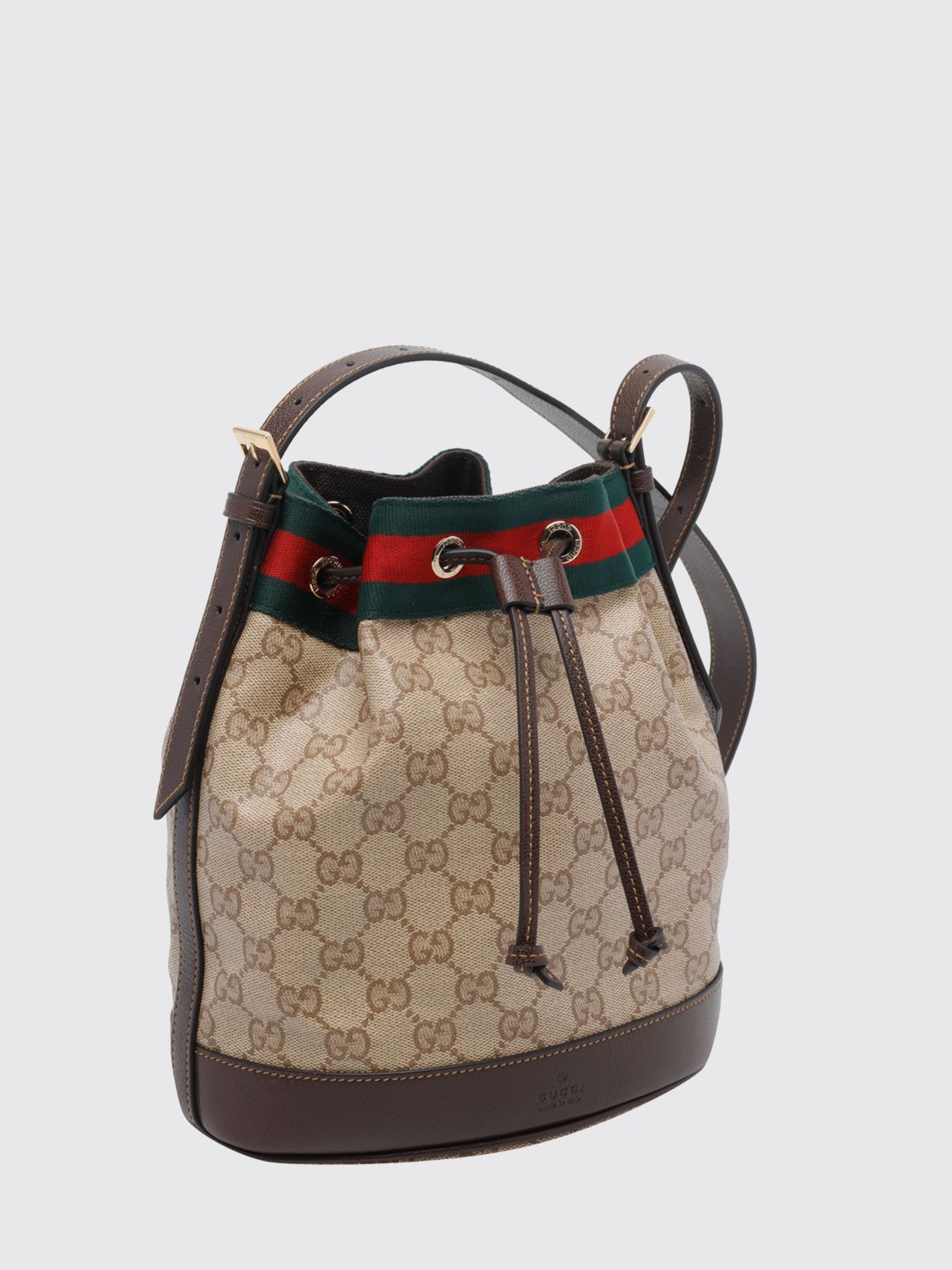 Gucci Women Gucci Venice Mini Gg Monogram Jacquard Fabric Bucket Bag GUCCI