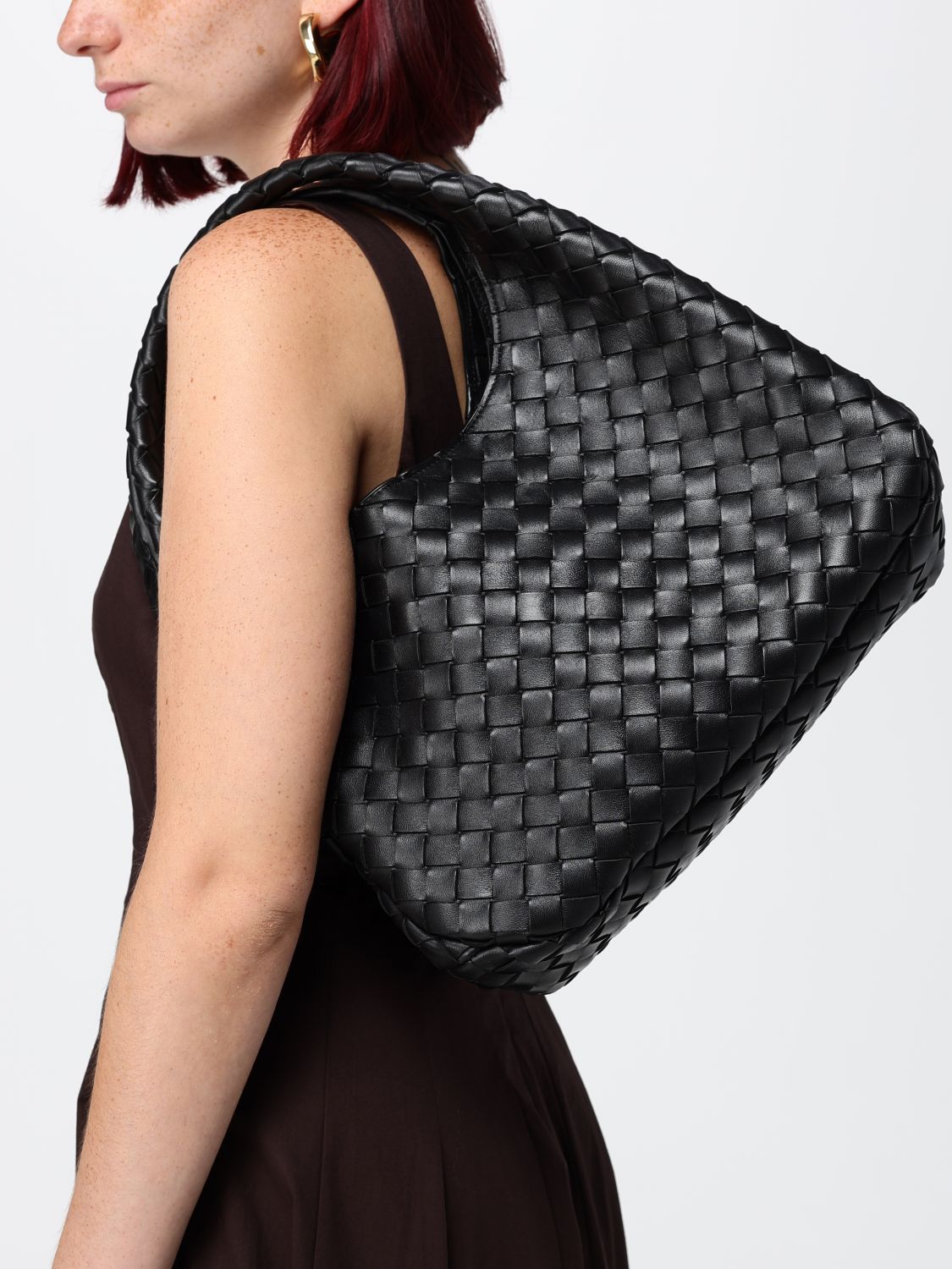 Bottega Veneta Women Medium Campana Intrecciato Leather Bottega Veneta Shoulder Bag BOTTEGA VENETA