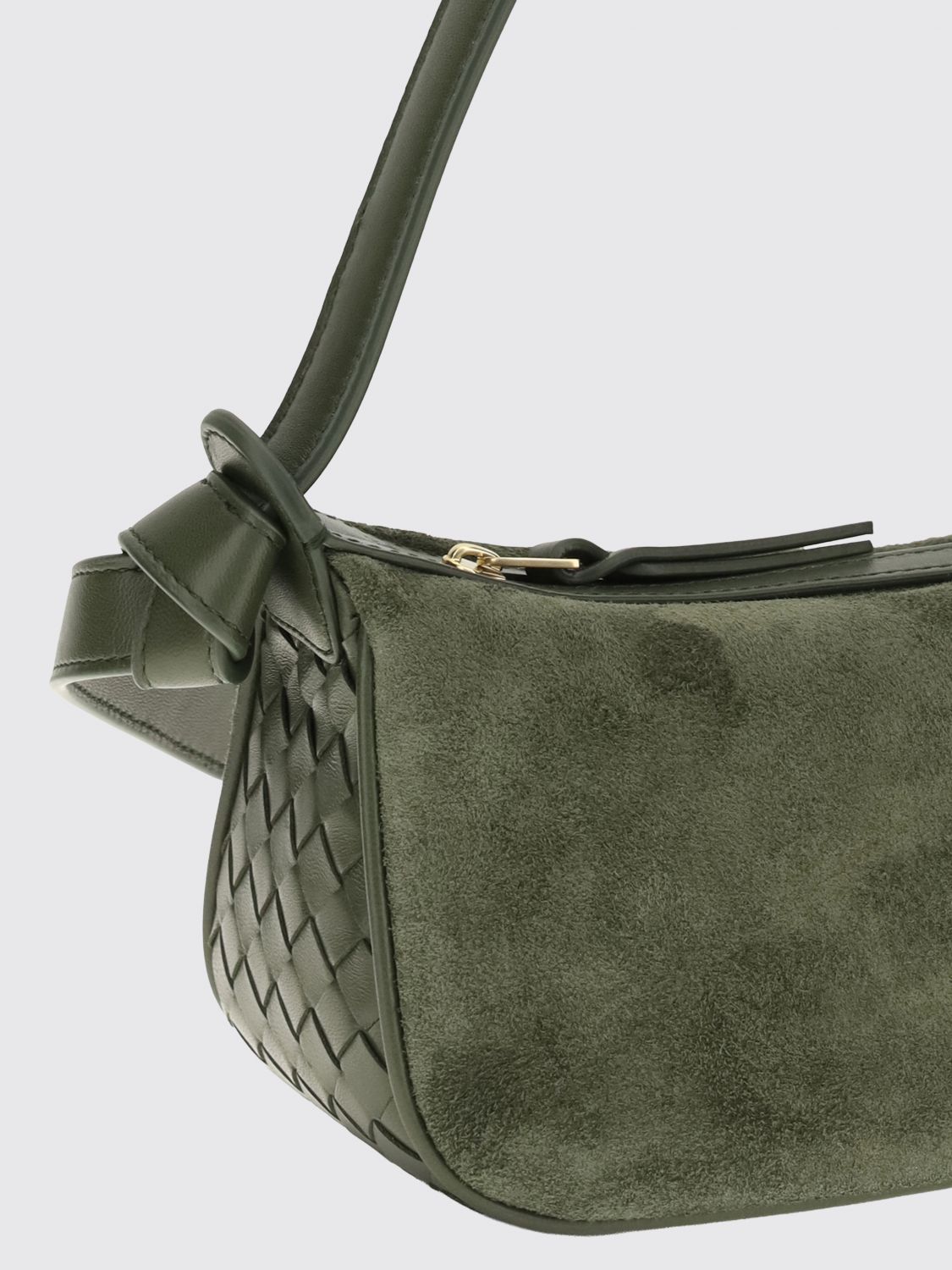 Bottega Veneta Women Small Nodo Intrecciato Suede Bottega Veneta Shoulder Bag BOTTEGA VENETA