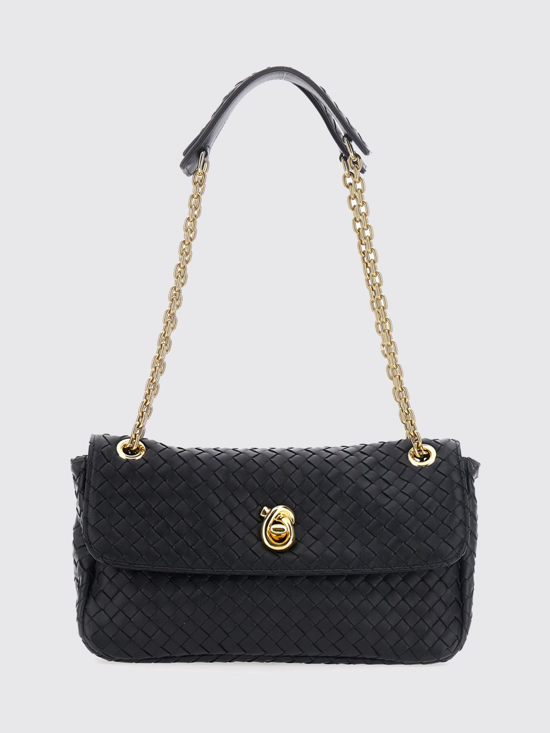 Bottega Veneta Women Madison Shoulder Bag Bottega Veneta In Intrecciato Leather With Chain Strap BOTTEGA VENETA