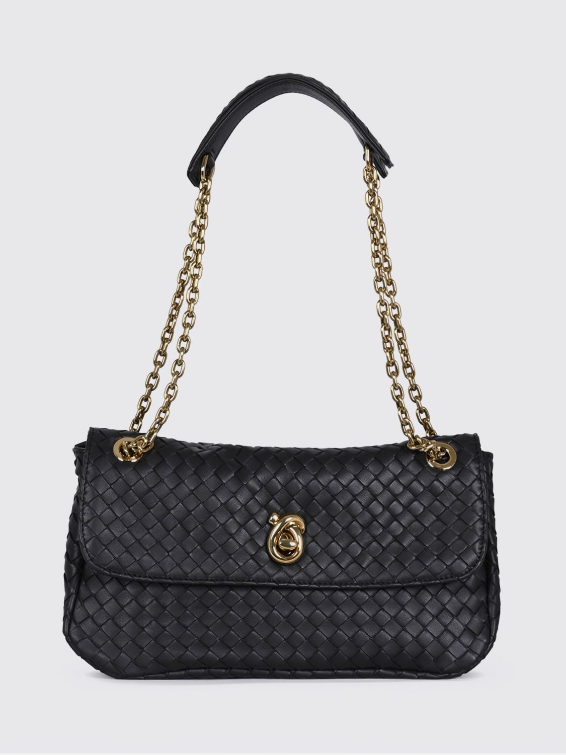 Bottega Veneta Women Madison Shoulder Bag Bottega Veneta In Intrecciato Leather With Chain Strap BOTTEGA VENETA
