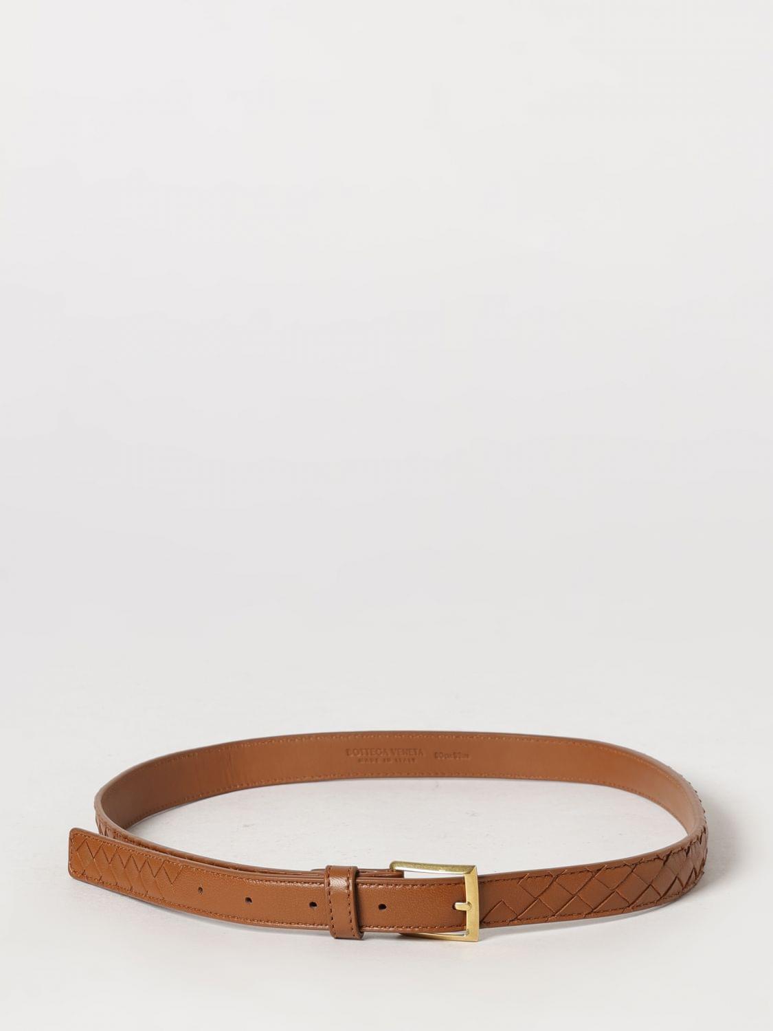 Bottega Veneta Women Intrecciato Lambskin Leather Belt Bottega Veneta BOTTEGA VENETA