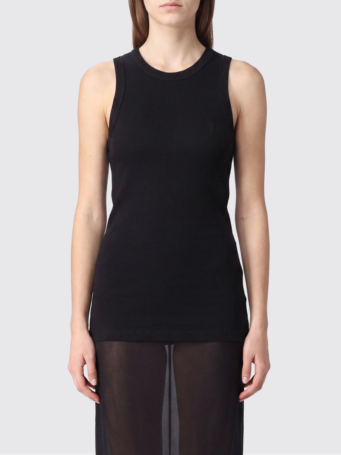 Saint Laurent T-Shirt Woman Black SAINT LAURENT
