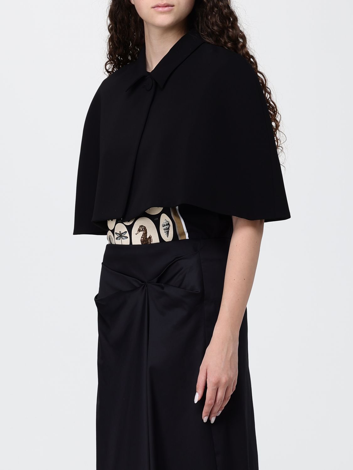 Max Mara Women Max Mara Cropped Single-Breasted Cape In Cady MAX MARA