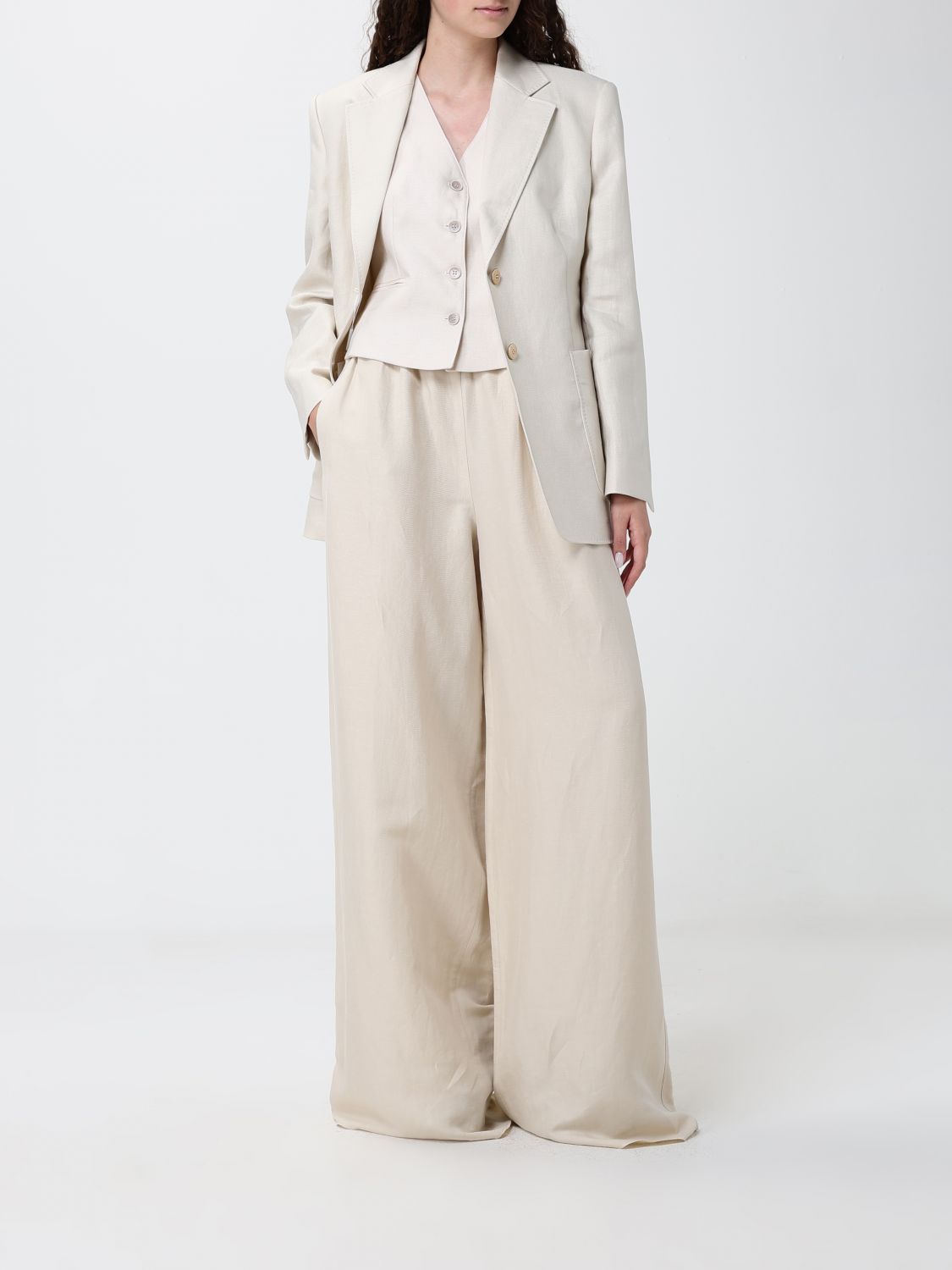 Max Mara Pants Woman Beige MAX MARA