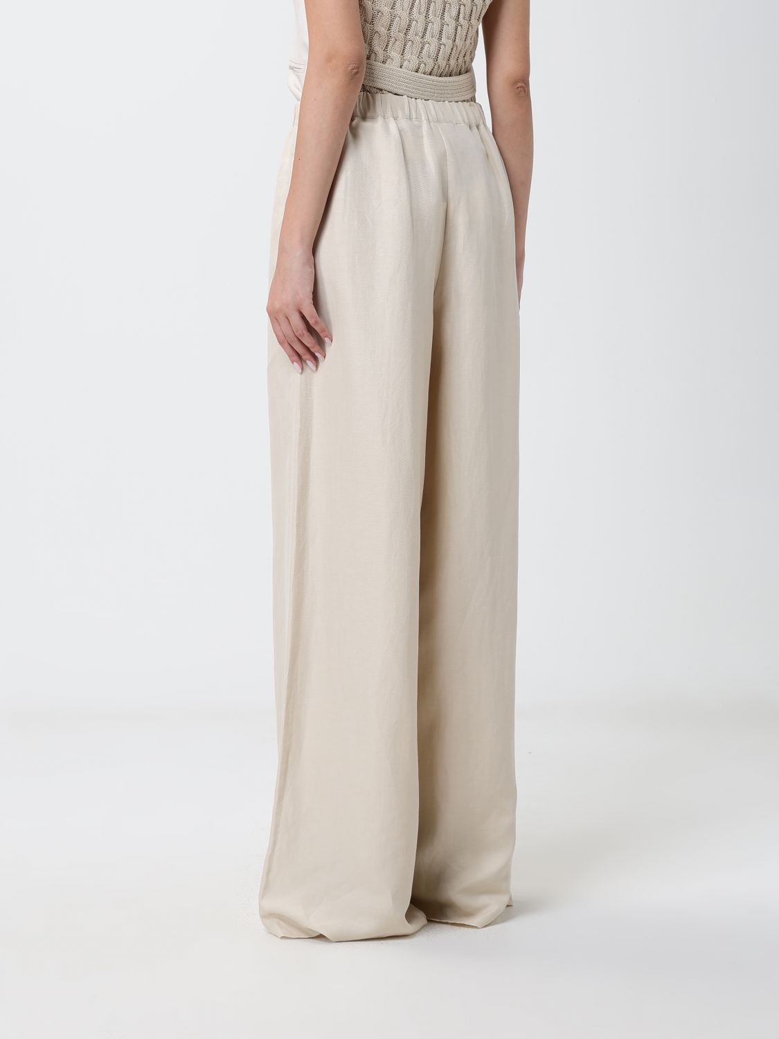 Max Mara Pants Woman Beige MAX MARA