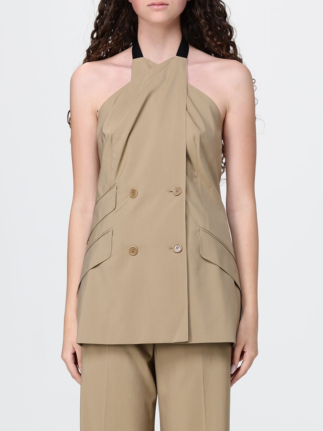 Max Mara Waistcoat Woman Camel MAX MARA