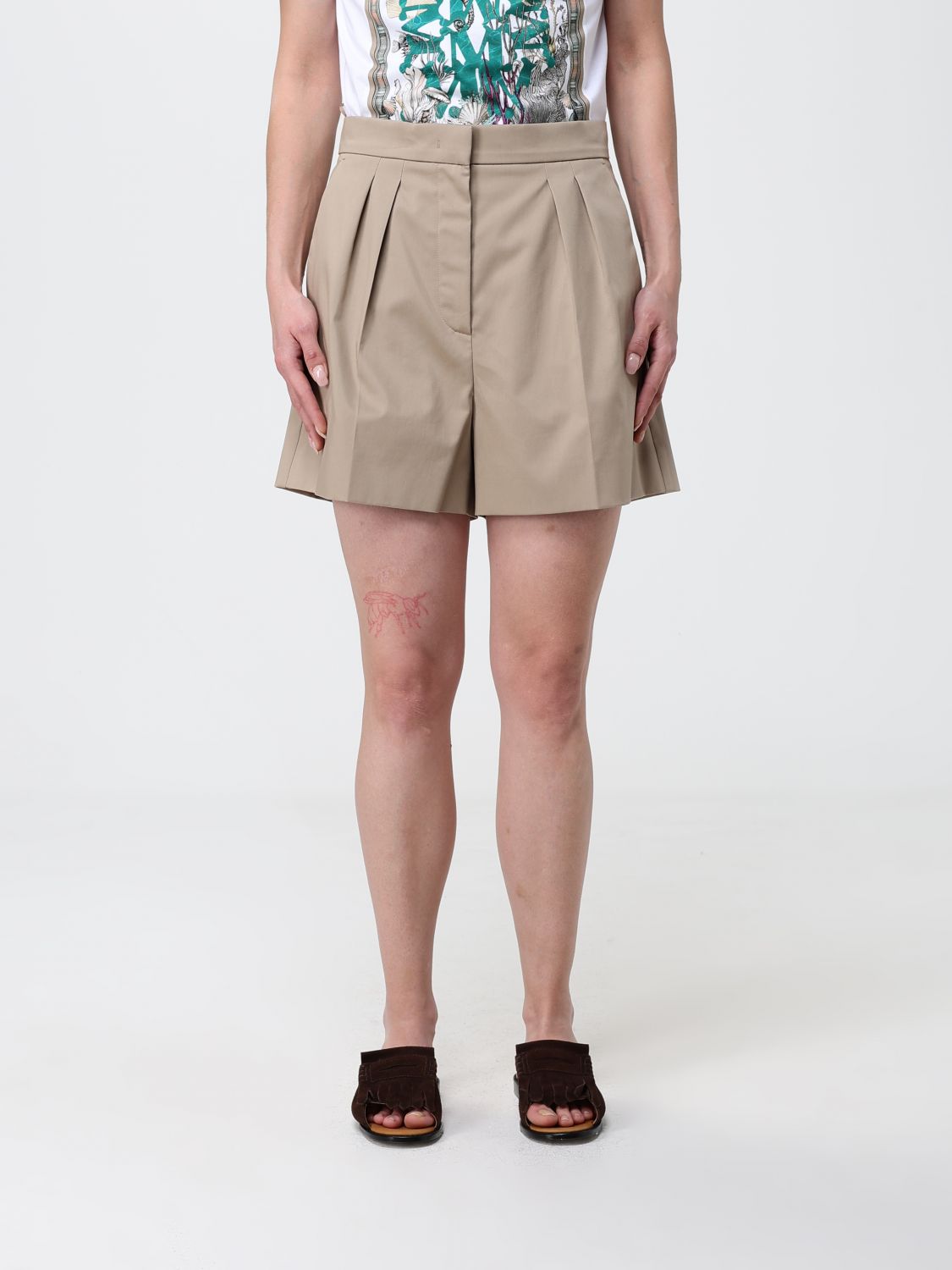 Max Mara Shorts Woman Kaki MAX MARA