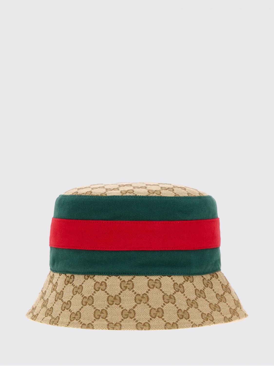 Gucci Men Monogram Striped Bucket Hat Gucci In Cotton Blend Fabric GUCCI
