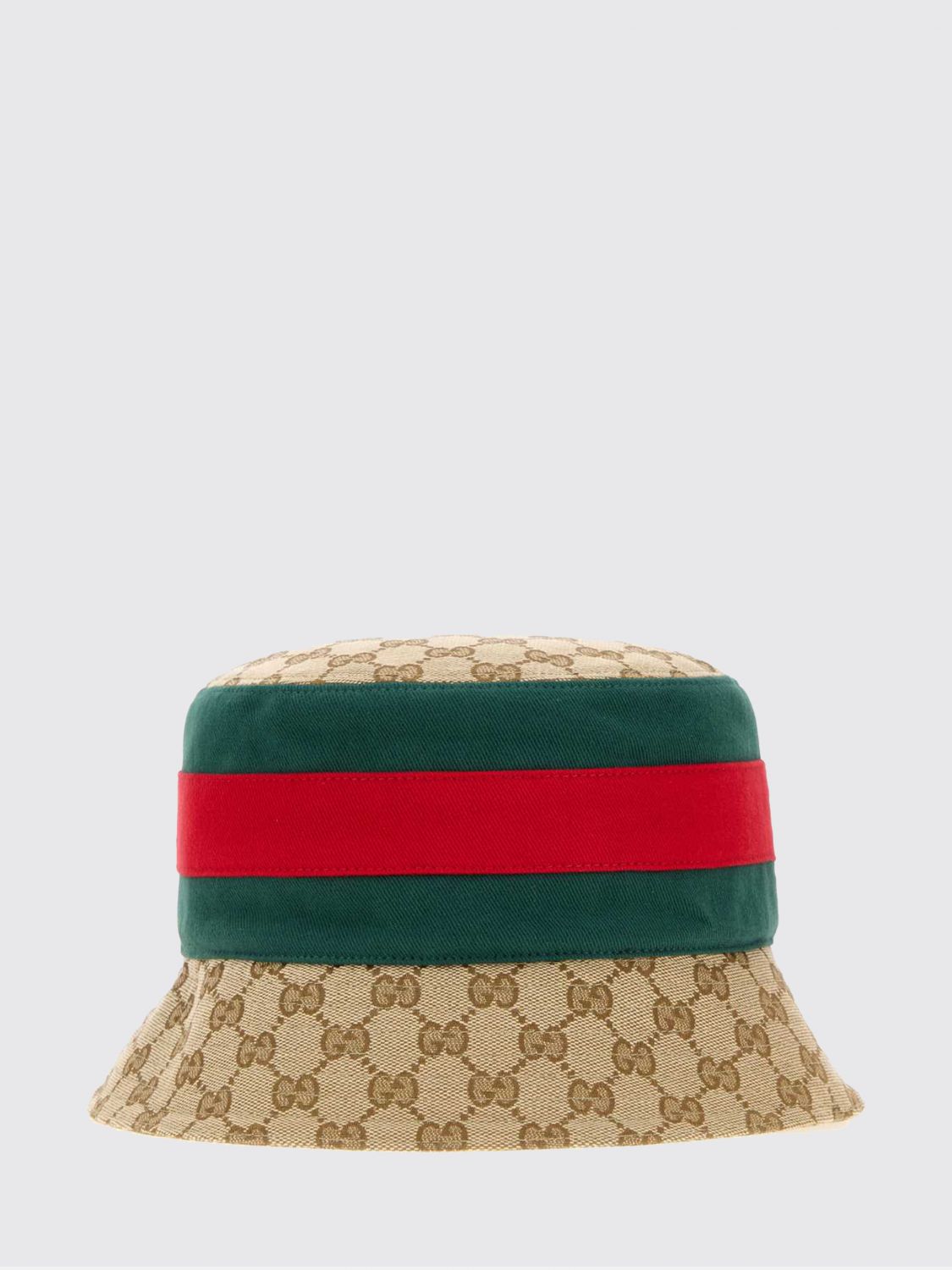 Gucci Men Monogram Striped Bucket Hat Gucci In Cotton Blend Fabric GUCCI