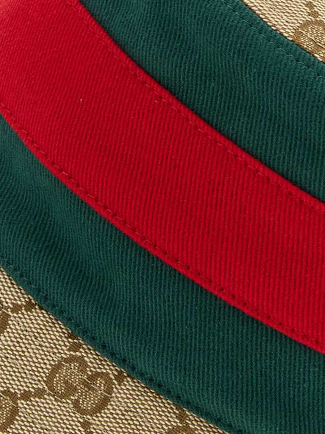 Gucci Men Monogram Striped Bucket Hat Gucci In Cotton Blend Fabric GUCCI