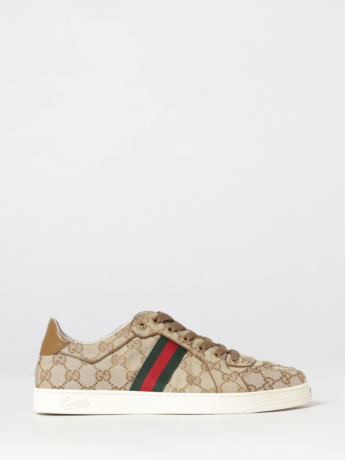 Gucci Stretch Gg Monogram Jacquard Sneakers With Striped Detail GUCCI