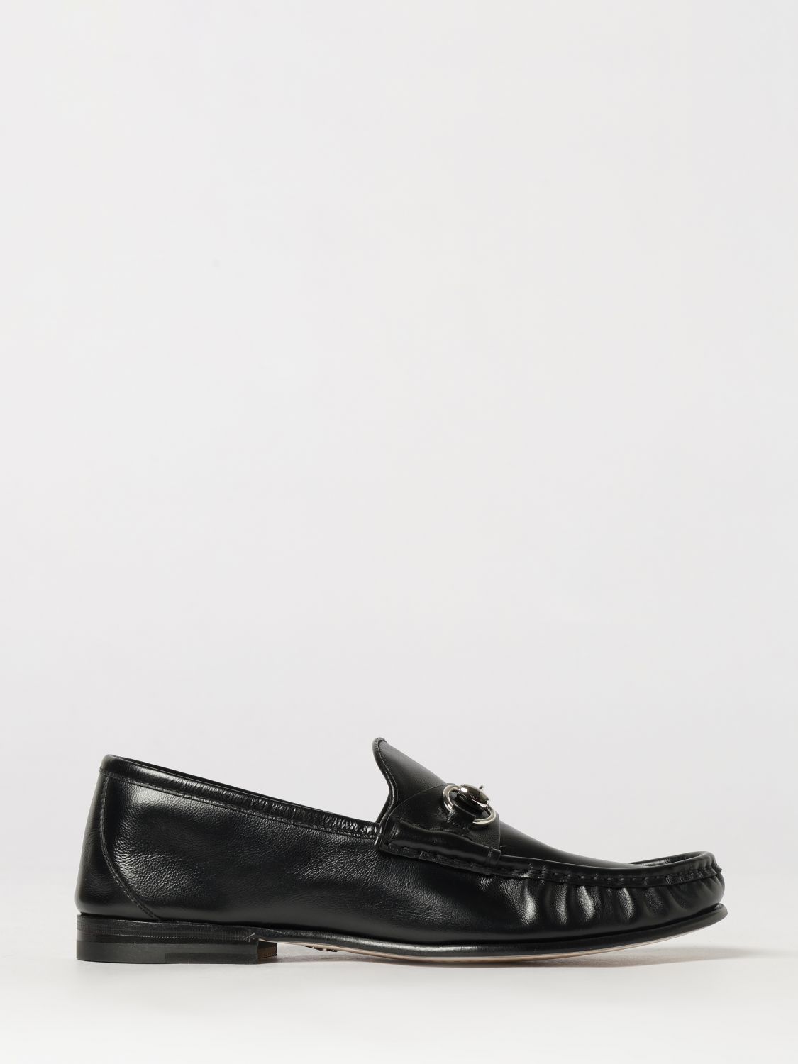 Lugano Smooth Leather Loafers Gucci With Gold-Tone Horsebit Detail GUCCI