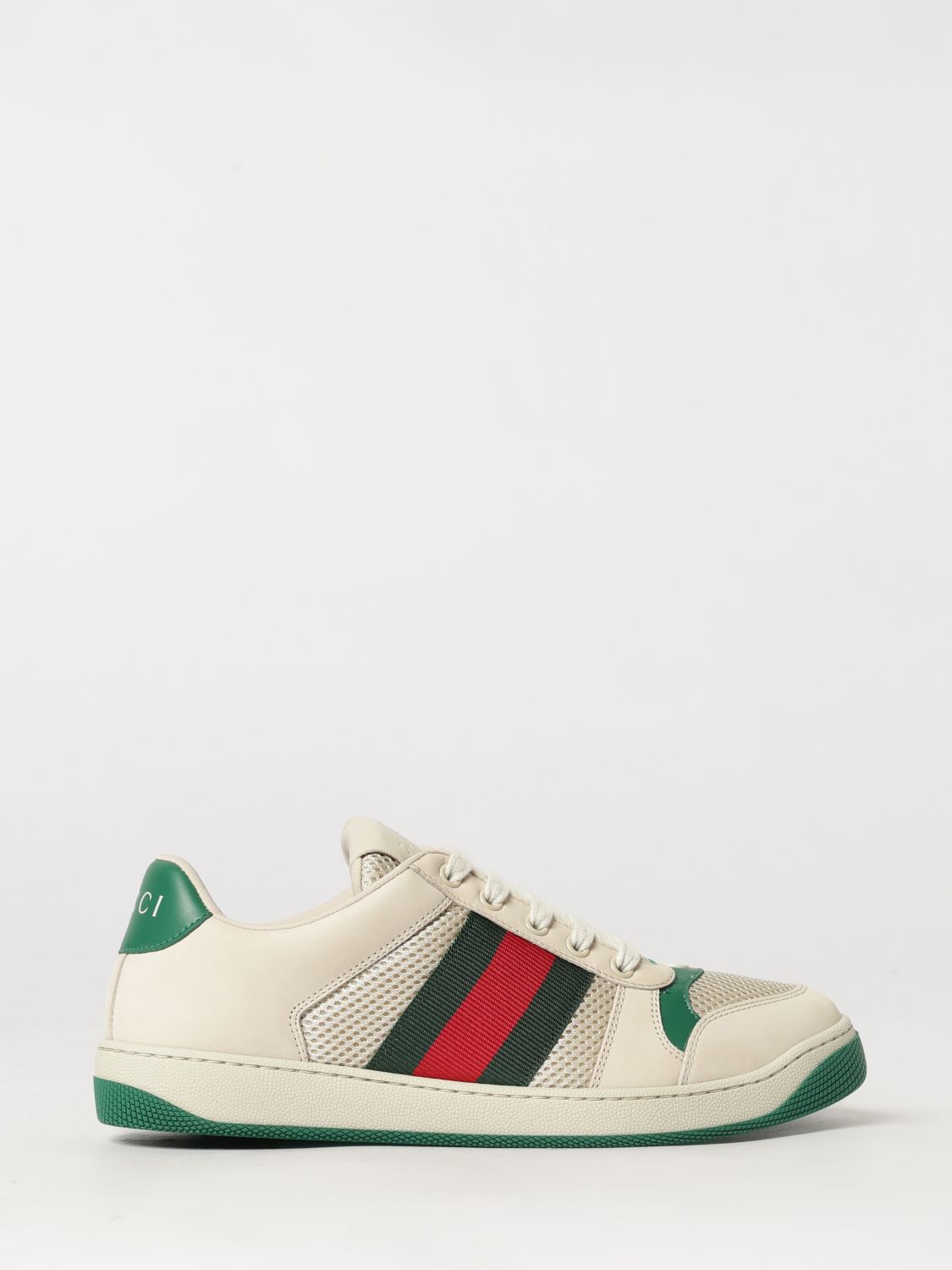 Screener Sneakers Gucci In Mesh And Suede With Web Stripe GUCCI