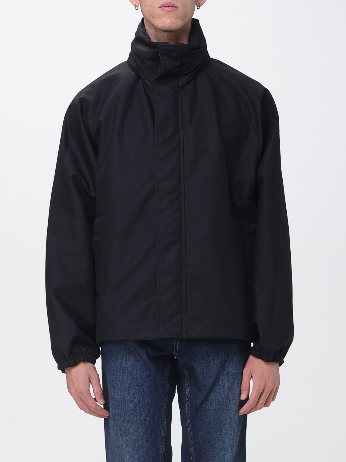 Gucci Men Monogram Cotton Canvas Windbreaker Jacket Gucci With Packable Hood And High Neck GUCCI