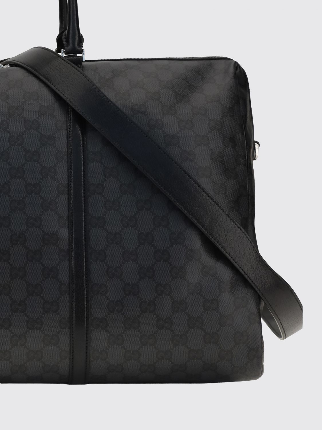 Gucci Women Gucci Gg Monogram Canvas Travel Bag With Leather Handles GUCCI