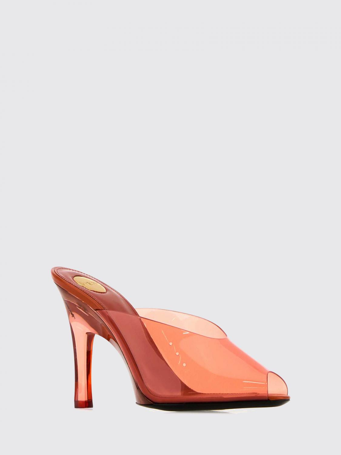 Saint Laurent Heeled Sandal Woman Orange SAINT LAURENT