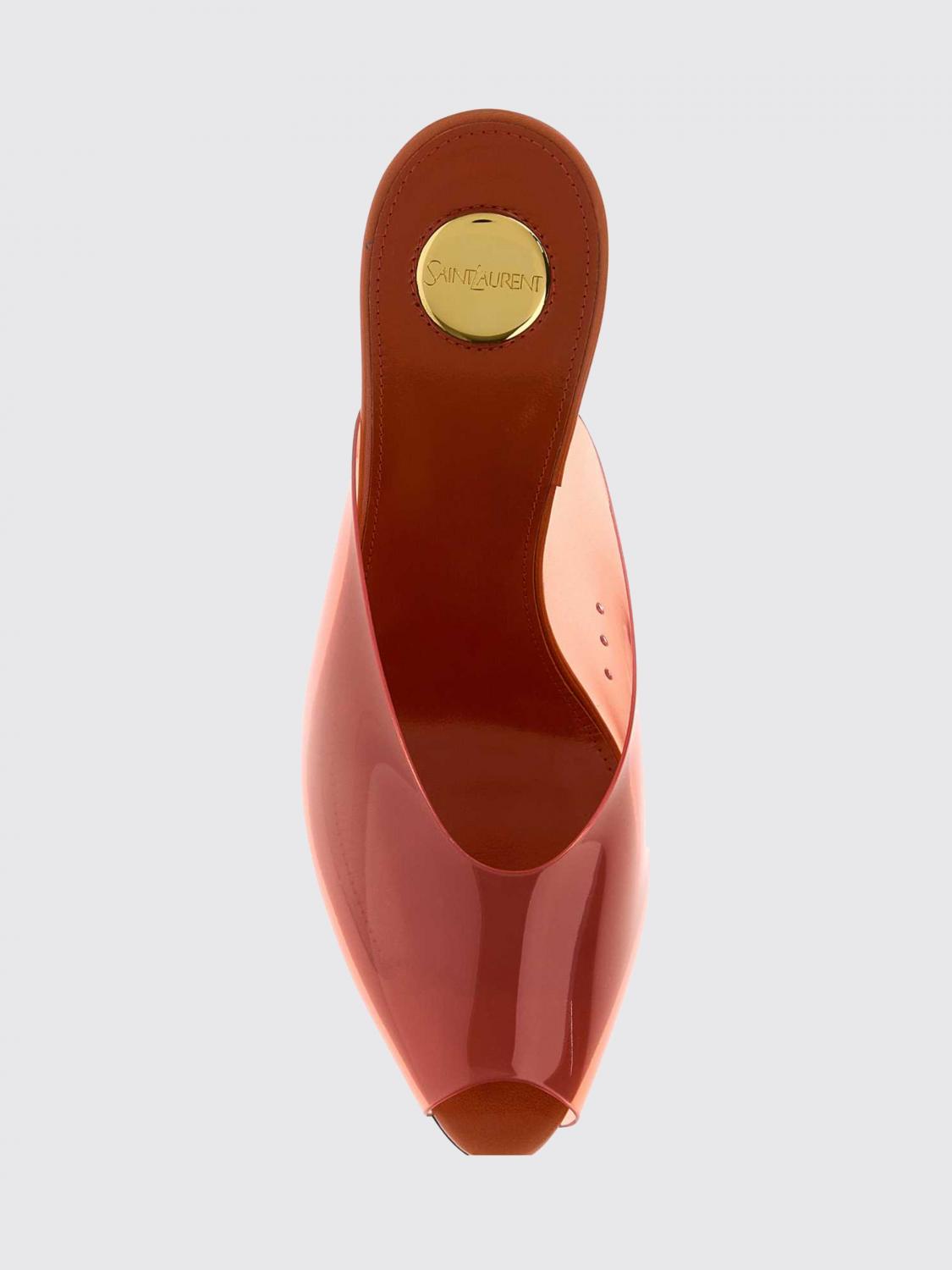 Saint Laurent Heeled Sandal Woman Orange SAINT LAURENT